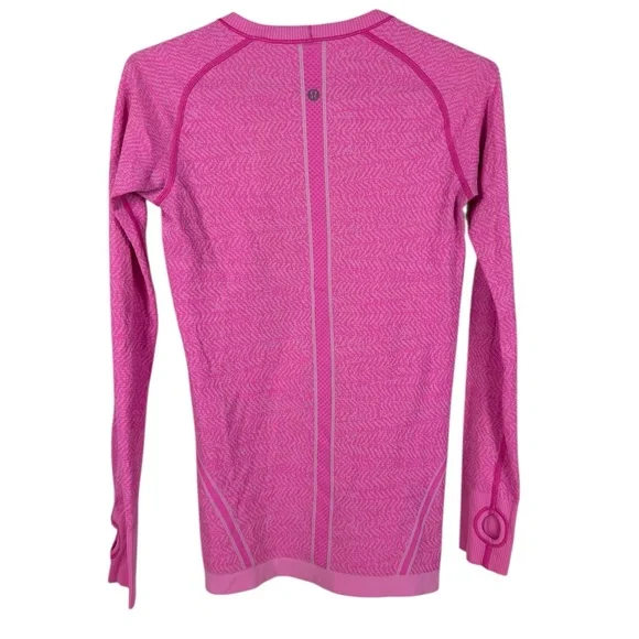 Swiftly Tech Long Sleeve Hip Length Size 6 Heathered Raspberry - Picture 2 of 4